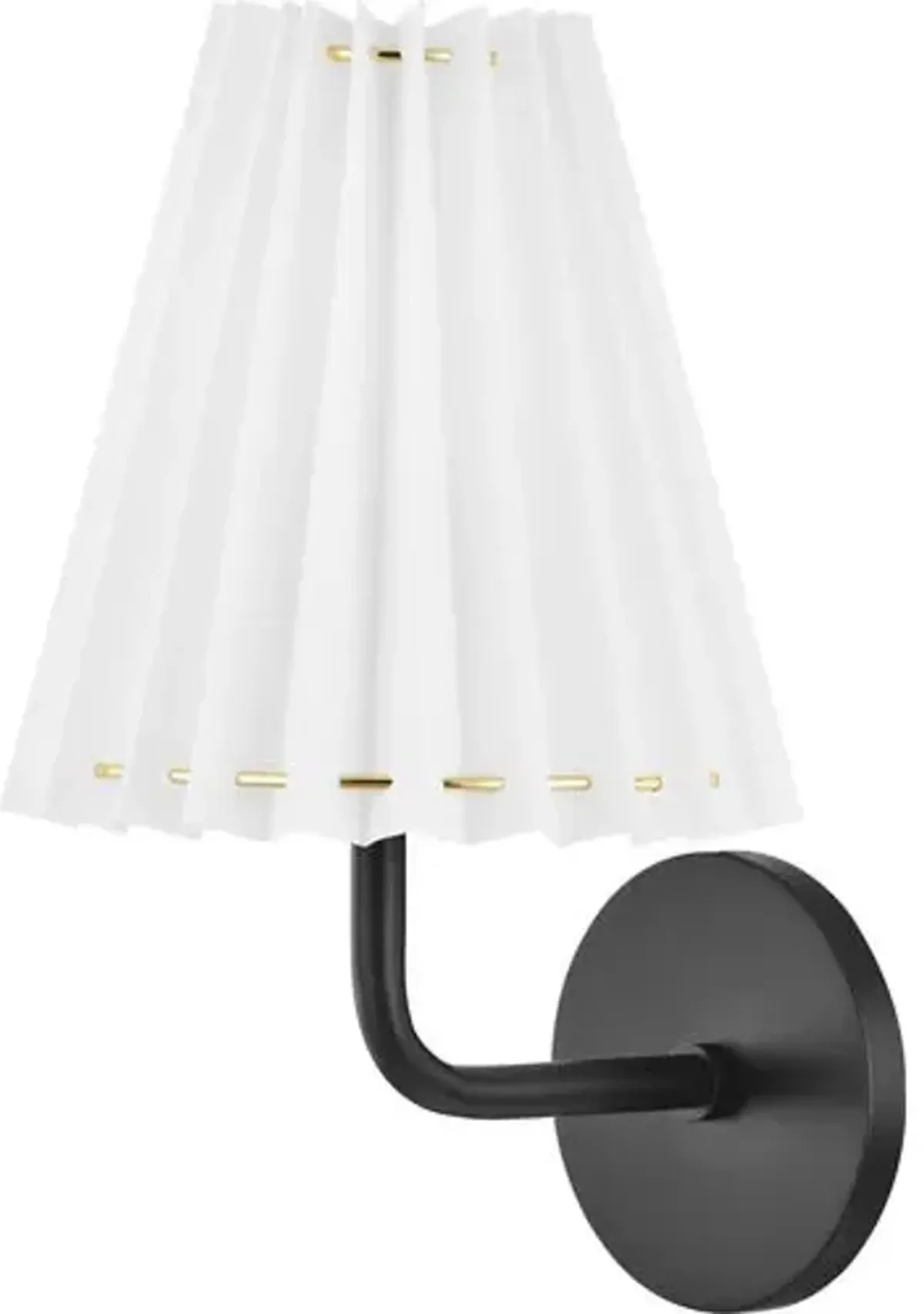 Avi Wall Sconce - Belgian Linen - Black