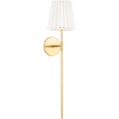 Avi Tail Wall Sconce - Belgian Linen - Gold