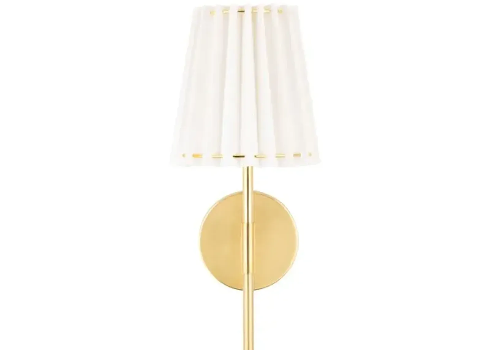 Avi Tail Wall Sconce - Belgian Linen - Gold