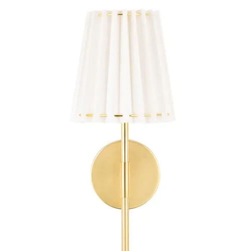 Avi Tail Wall Sconce - Belgian Linen - Gold