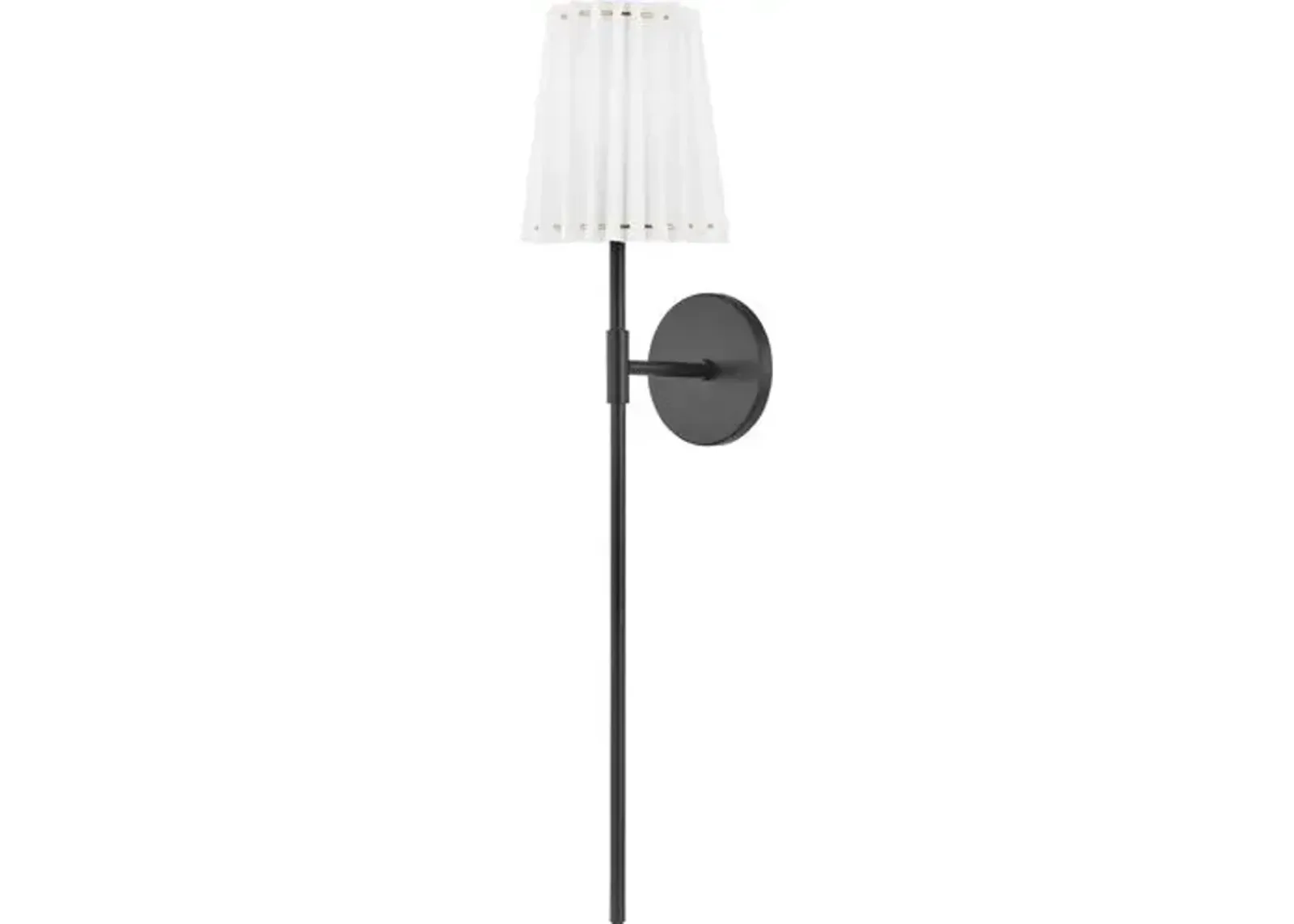 Avi Tail Wall Sconce - Belgian Linen - Black