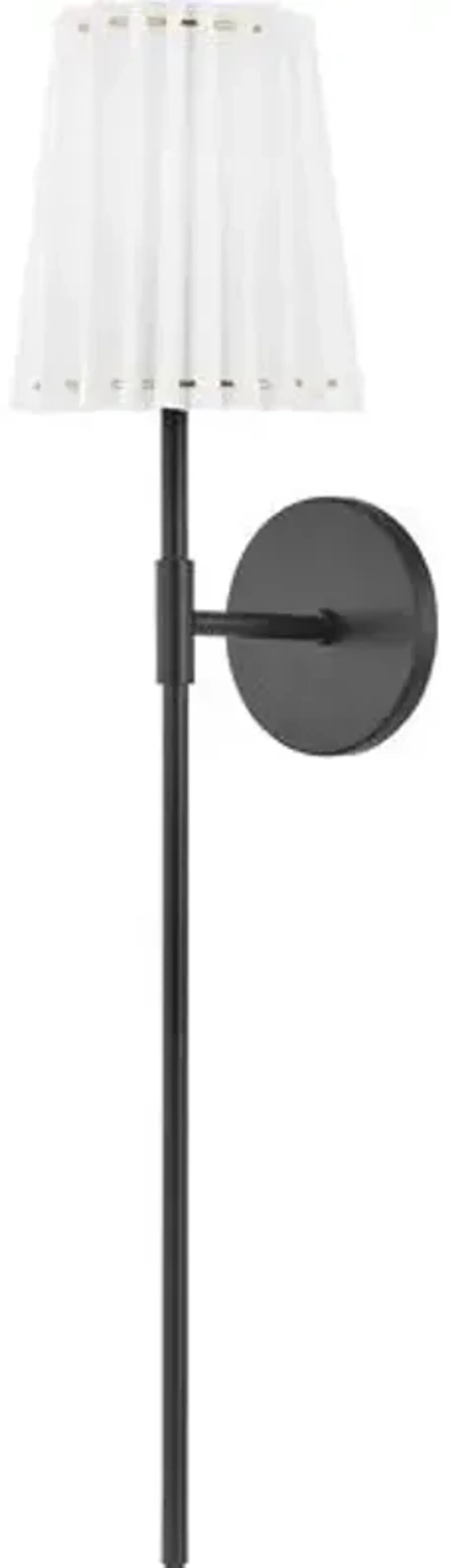 Avi Tail Wall Sconce - Belgian Linen - Black