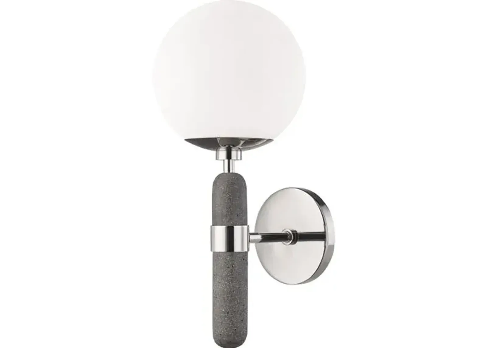 Pascal Globe Wall Sconce - Silver