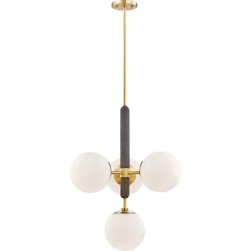 Pascal Globe 4-Light Chandelier - Gold