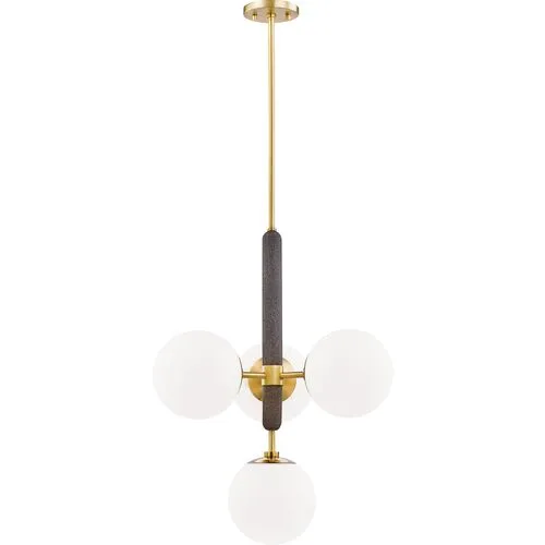 Pascal Globe 4-Light Chandelier - Gold