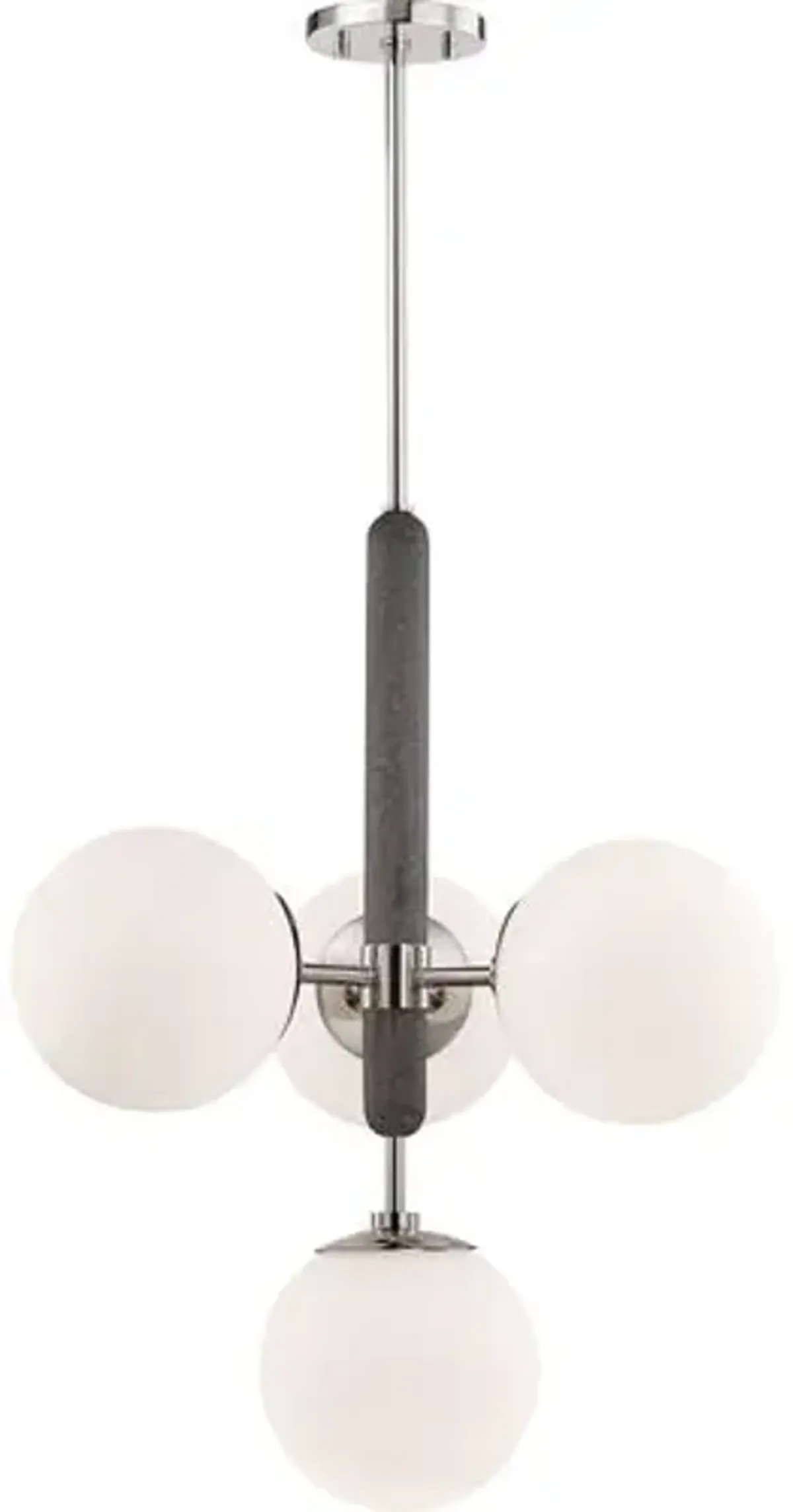 Pascal Globe 4-Light Chandelier - Silver