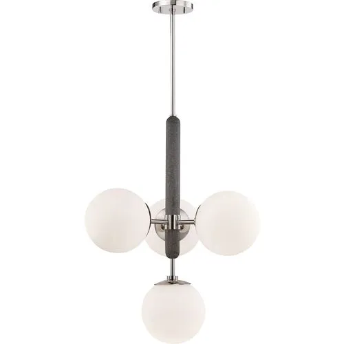 Pascal Globe 4-Light Chandelier - Silver