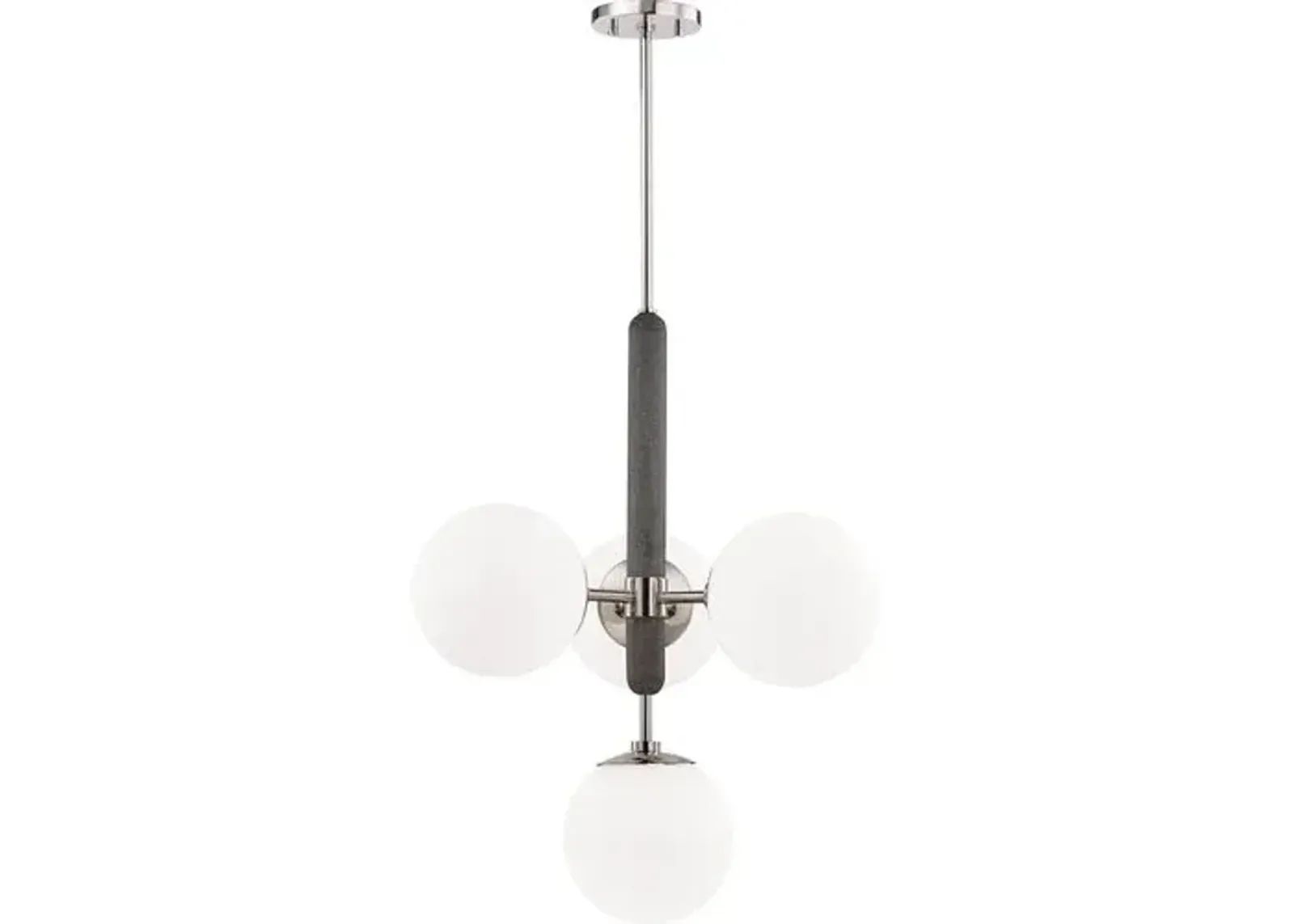 Pascal Globe 4-Light Chandelier - Silver