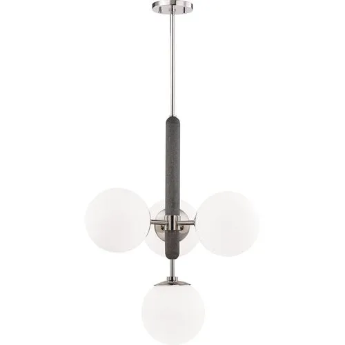 Pascal Globe 4-Light Chandelier - Silver