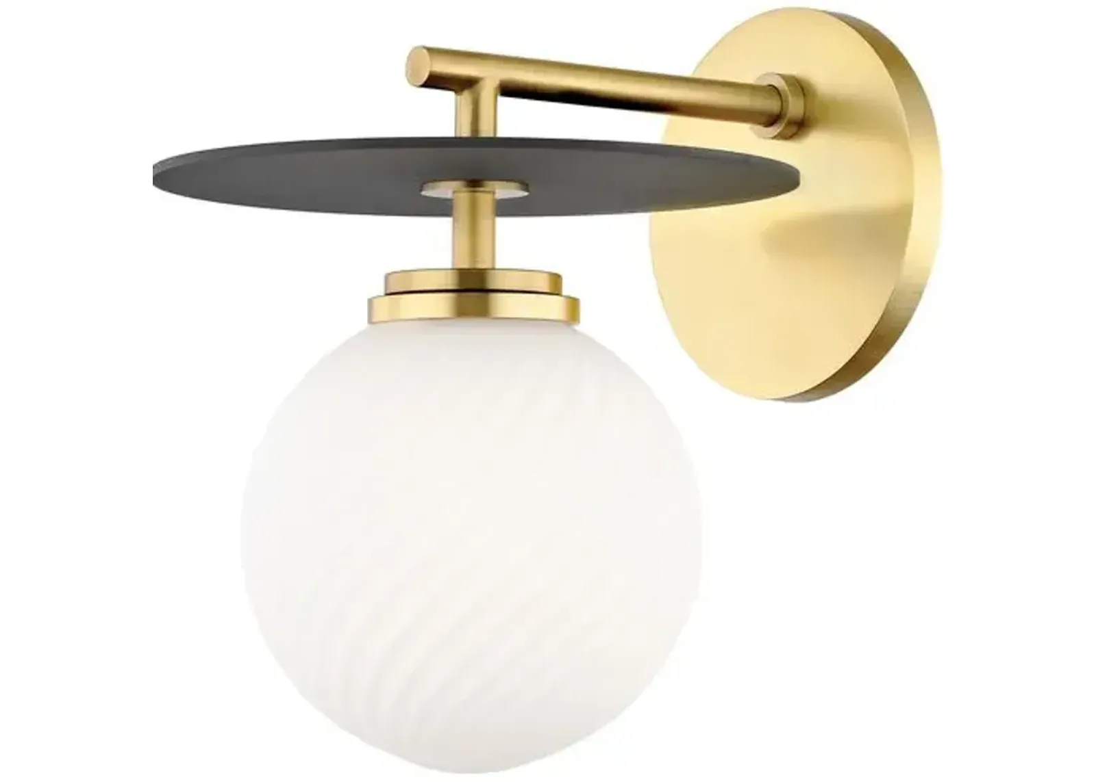 Darien Wall Sconce - Aged Brass/Black - Gold