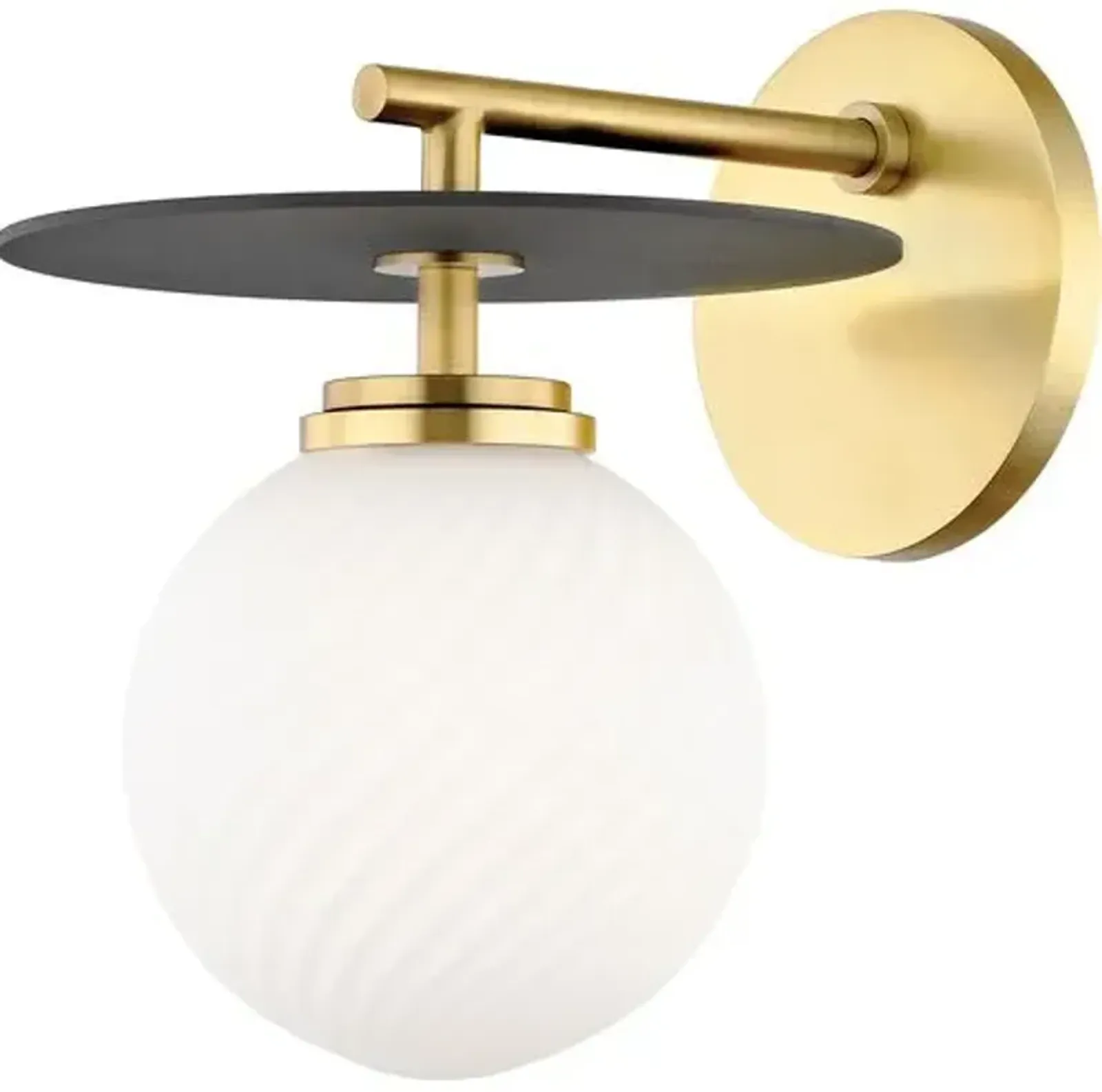 Darien Wall Sconce - Aged Brass/Black - Gold