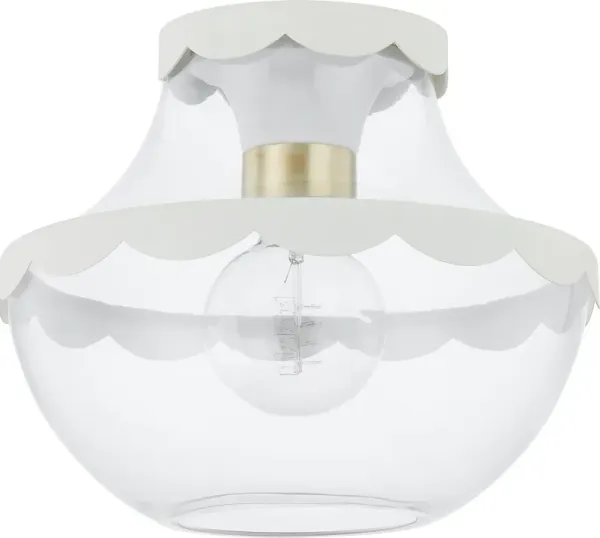 Carrie Scalloped Semi Flush Mount - Gold