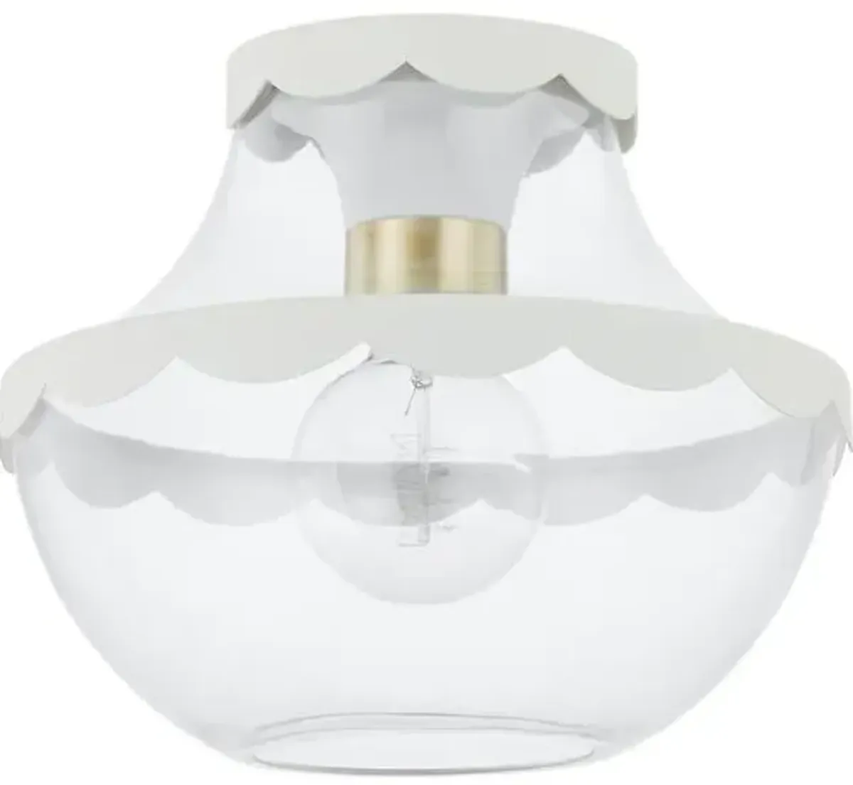 Carrie Scalloped Semi Flush Mount - Gold