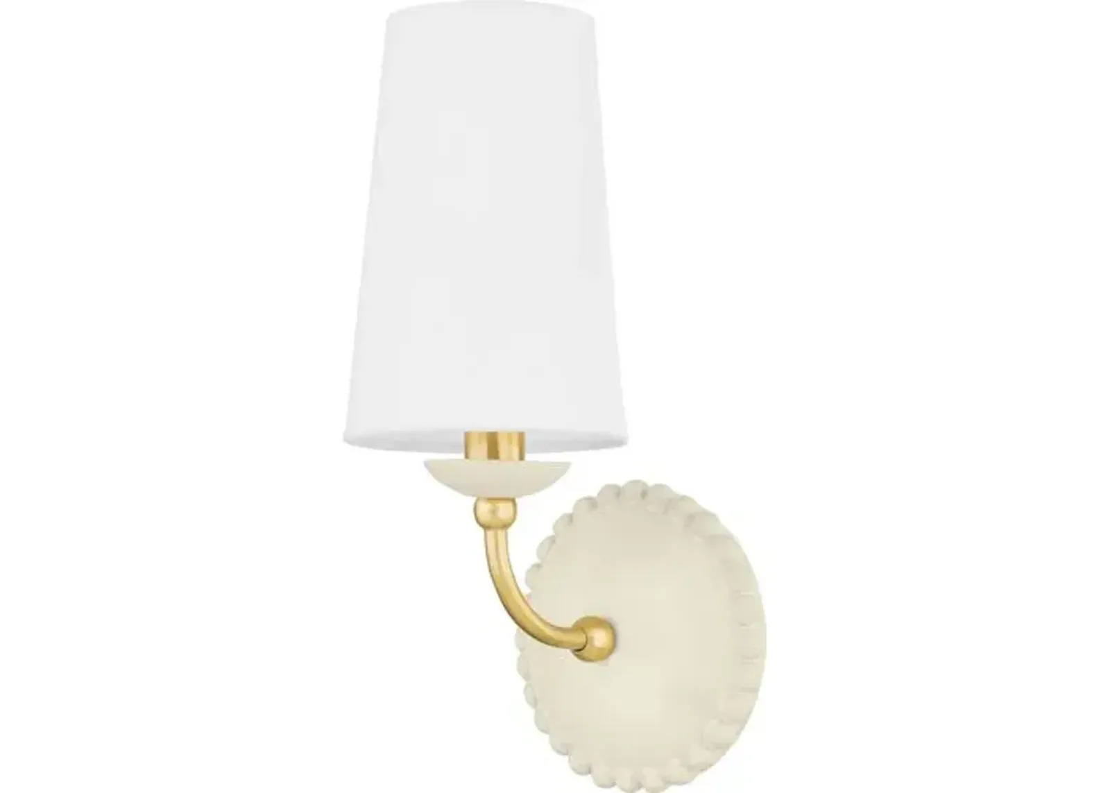 Jagger Wall Sconce - Antique Ivory/Aged Brass