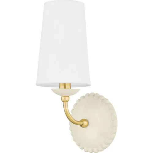 Jagger Wall Sconce - Antique Ivory/Aged Brass