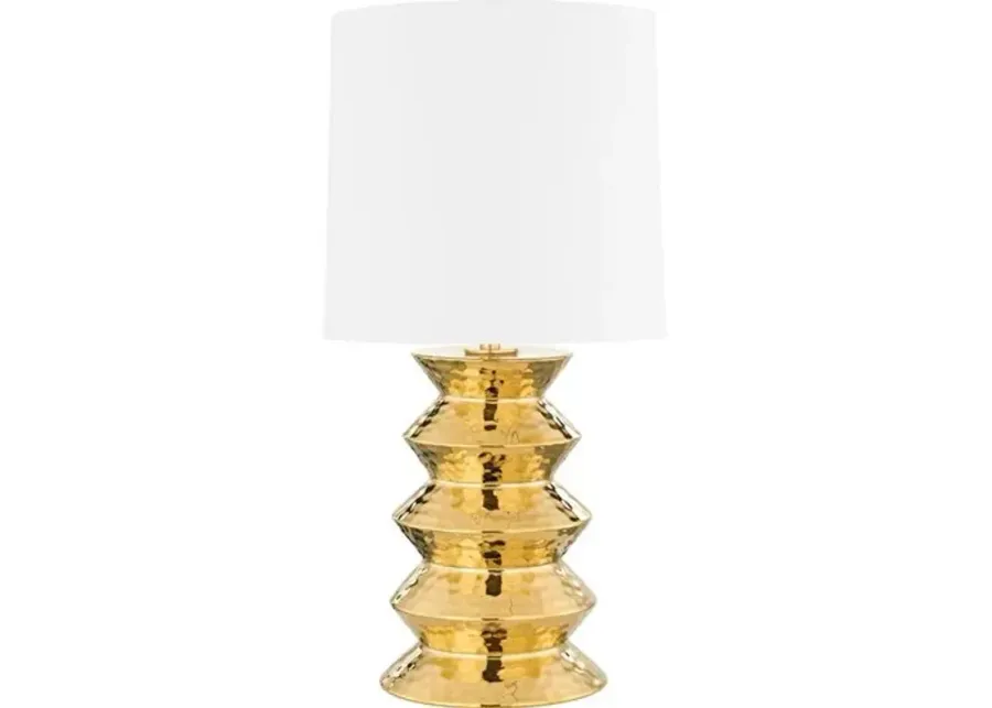 Benedetta Large Table Lamp - Aged Brass - Gold