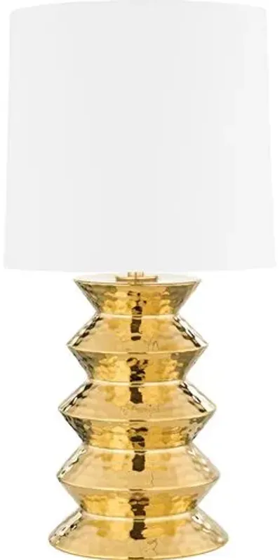 Benedetta Large Table Lamp - Aged Brass - Gold