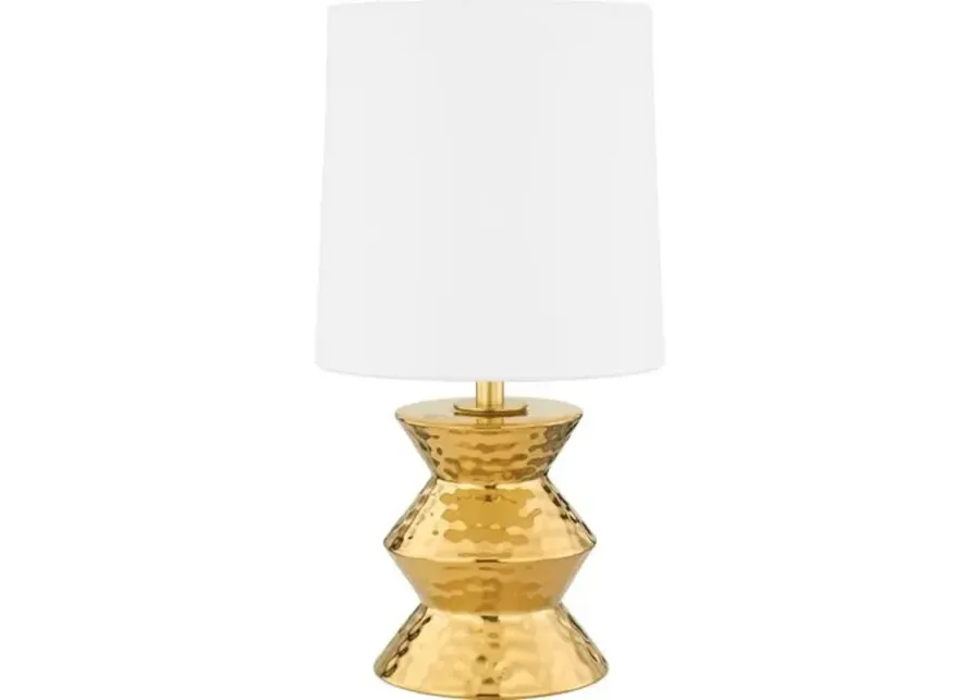 Benedetta Small Table Lamp - Aged Brass - Gold