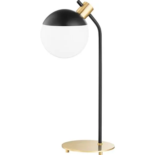 Sorrel Globe Table Lamp - Aged Brass/Soft Black