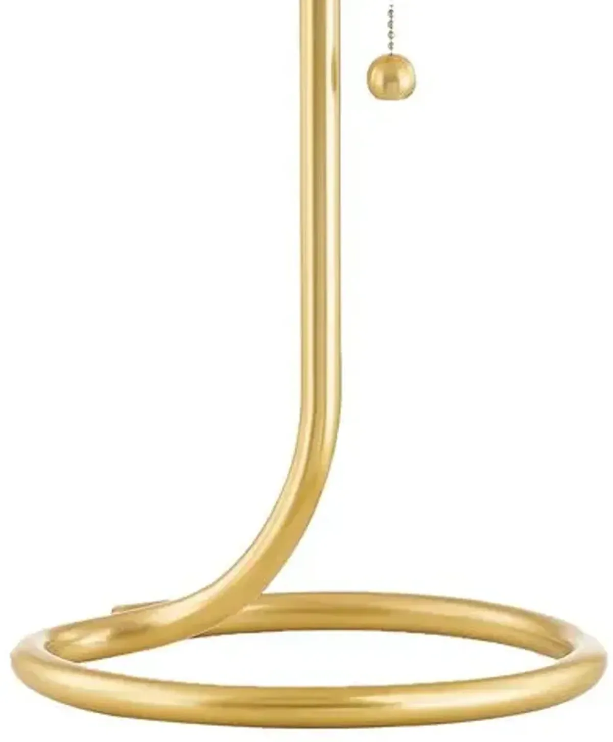 Tacita Scallop Shade Table Lamp - White/Aged Brass - Gold