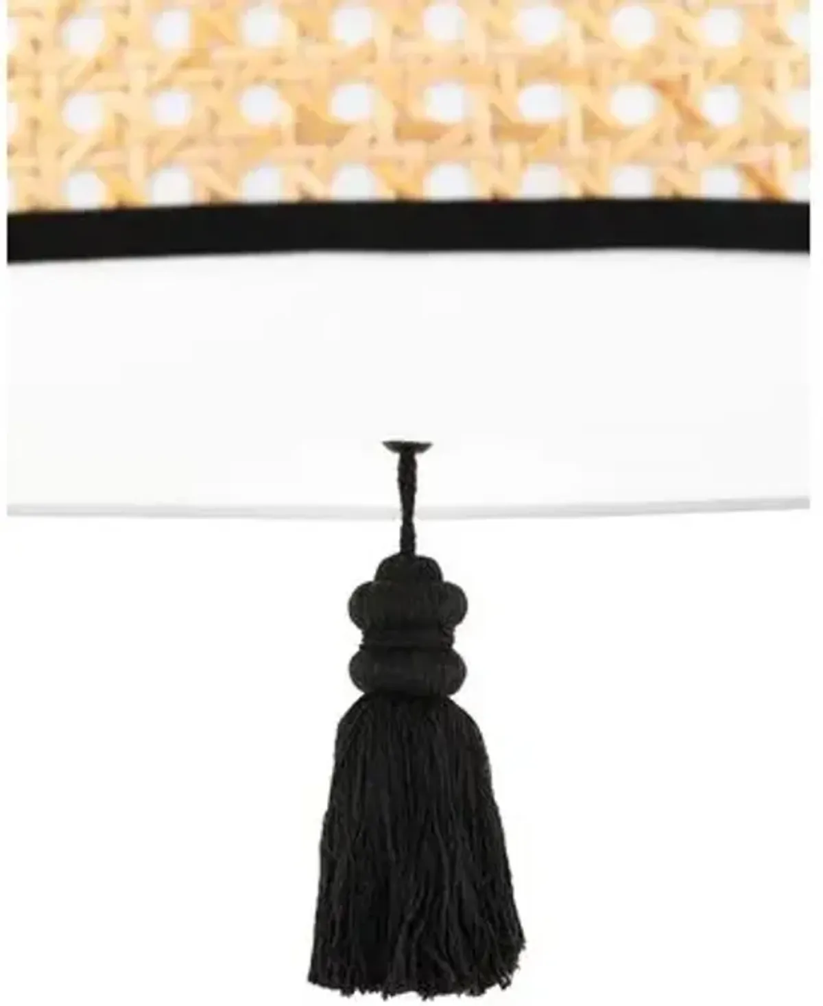 Cosette Pendant - Natural Cane/Soft Black - Beige