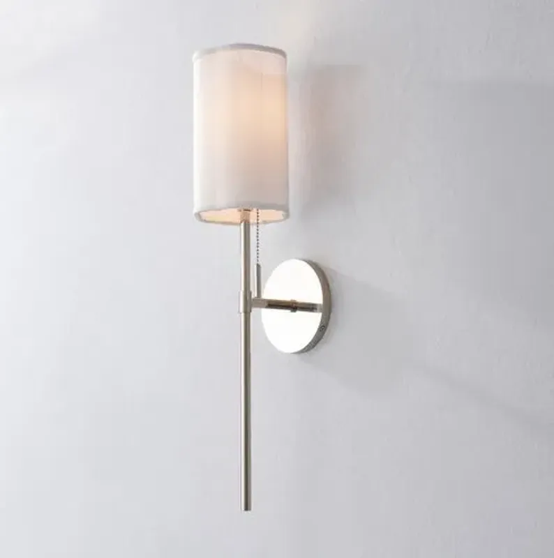 Maxine Tail Scallop Shade Wall Sconce - Silver