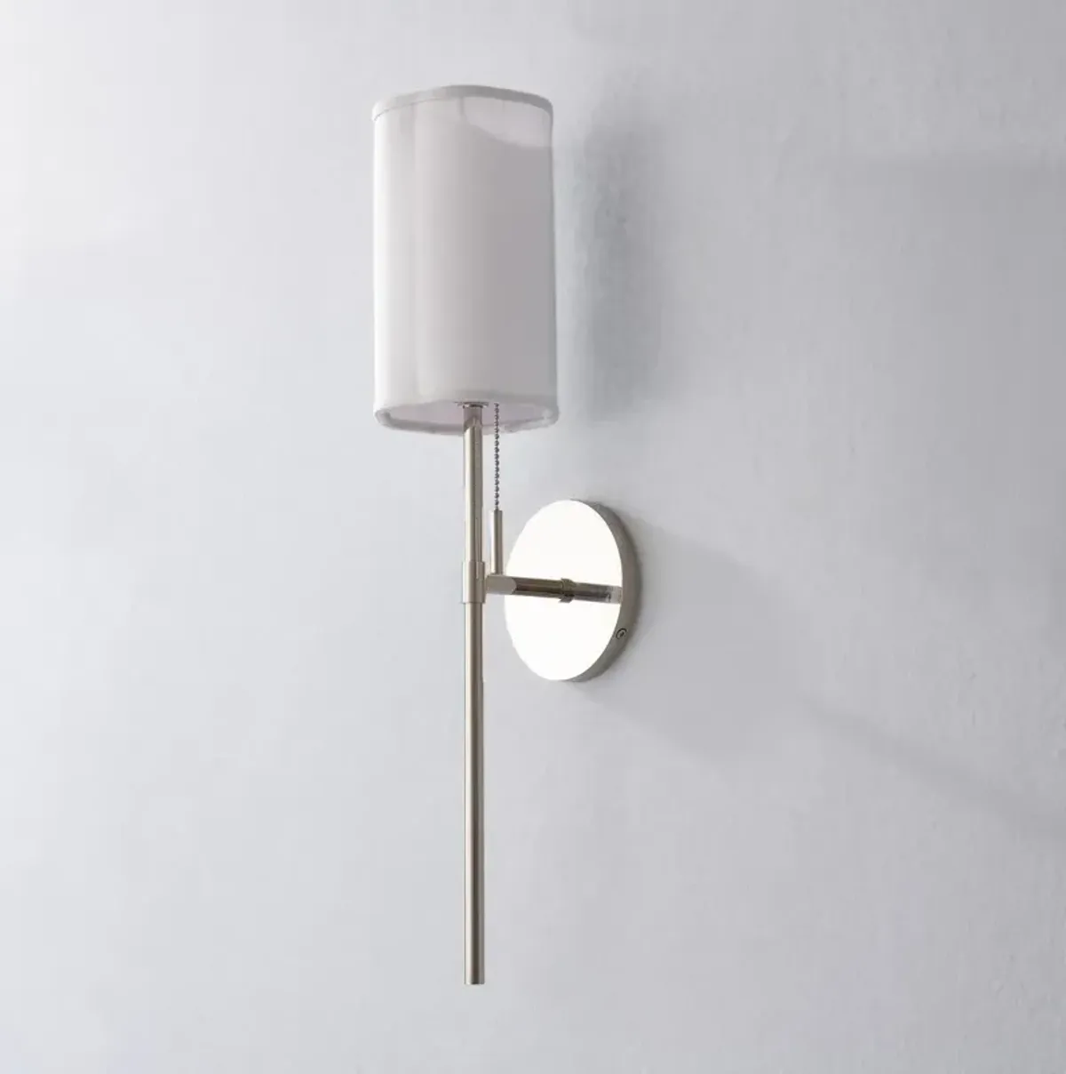Maxine Tail Scallop Shade Wall Sconce - Silver