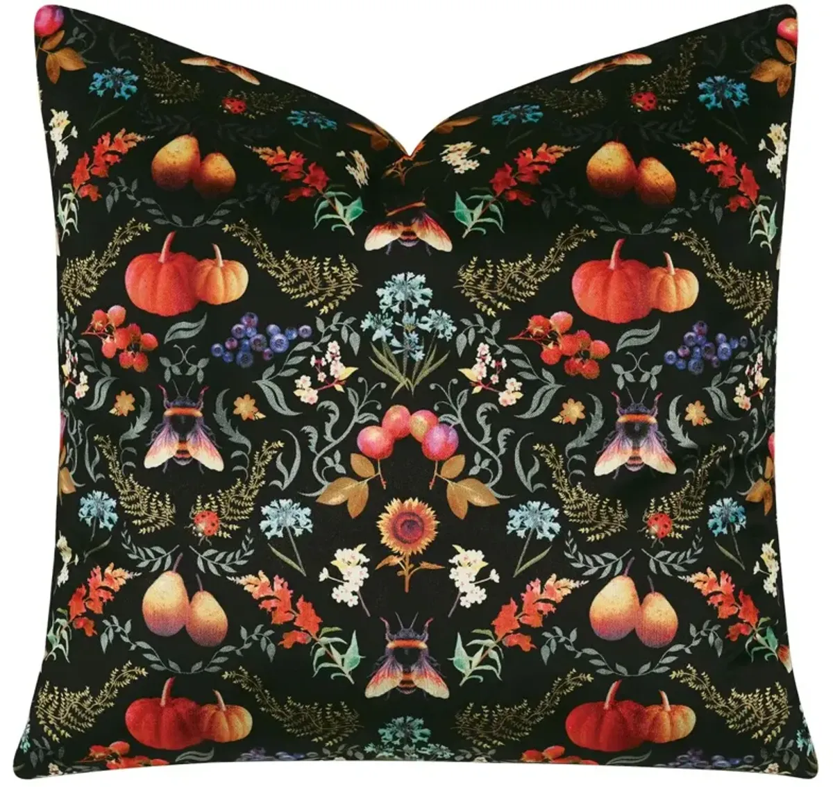 Janna Garden Pillow, Black/Multi