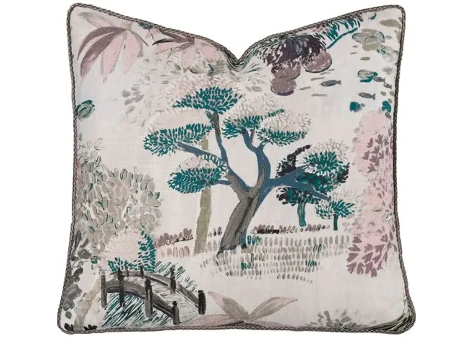 Jing Chinoiserie Pillow - Pink