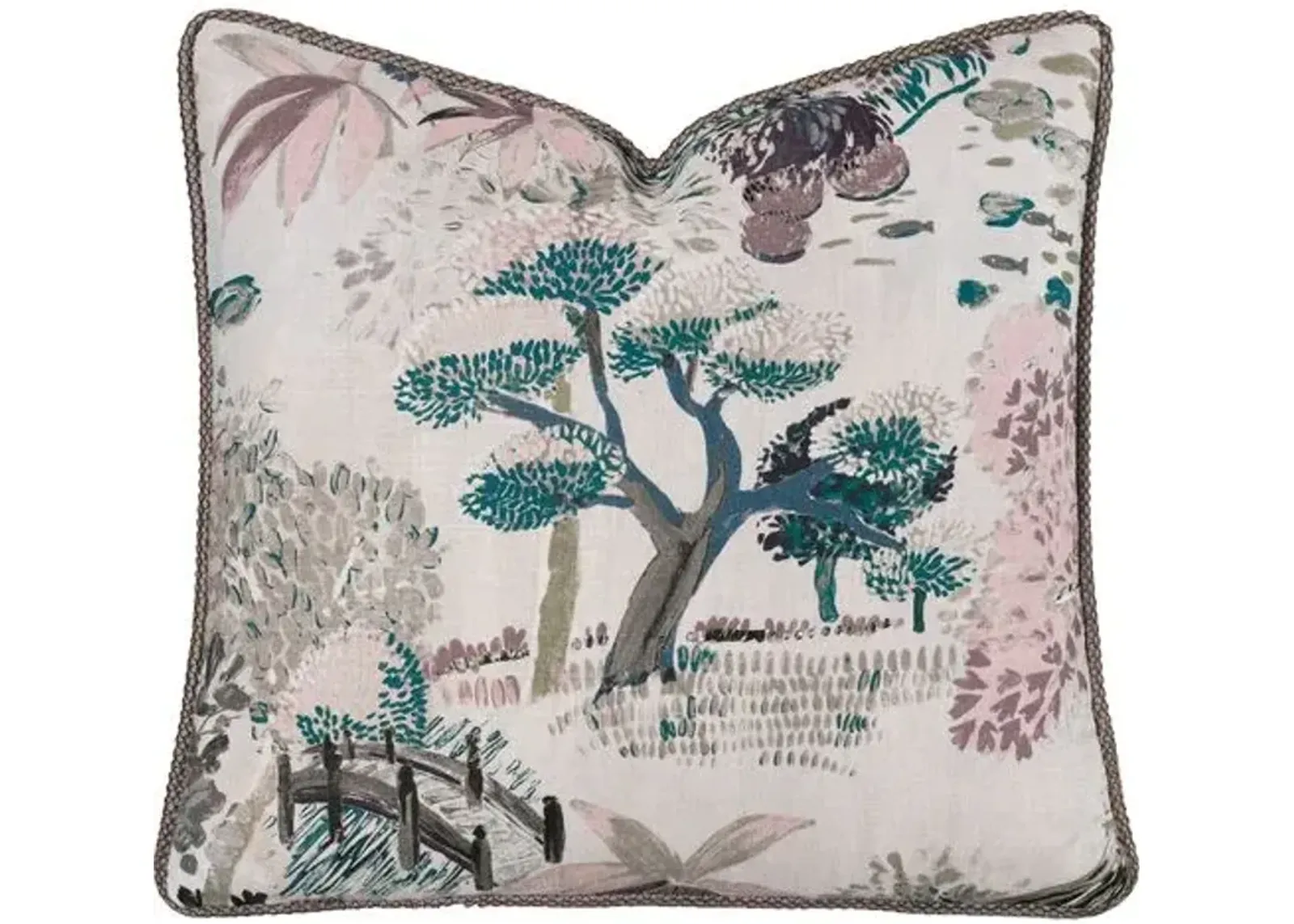 Jing Chinoiserie Pillow - Pink