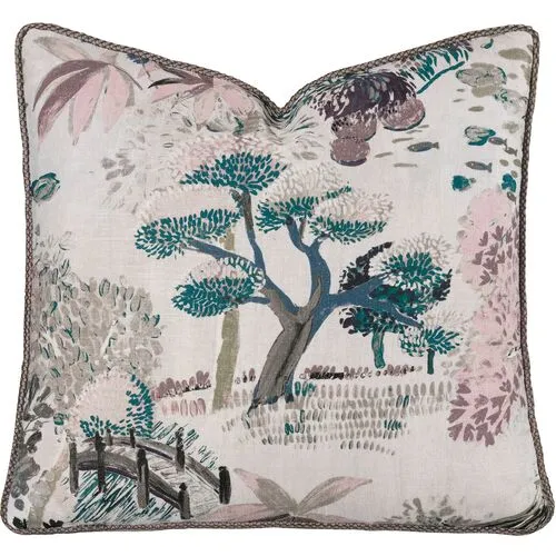 Jing Chinoiserie Pillow - Pink