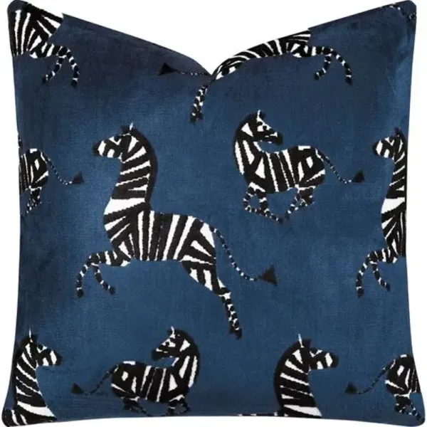 Kona Zebra Velvet Pillow