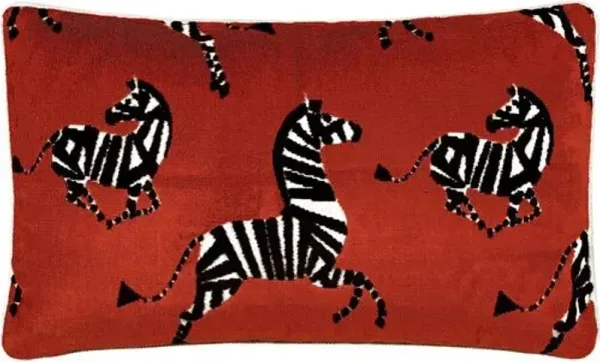 Kona Zebra Velvet Lumbar Pillow