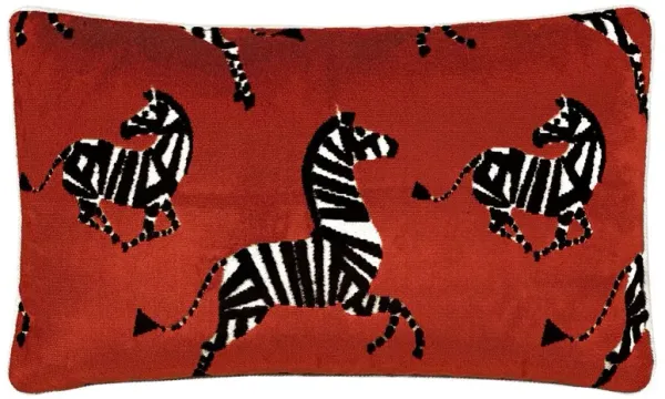 Kona Zebra Velvet Lumbar Pillow