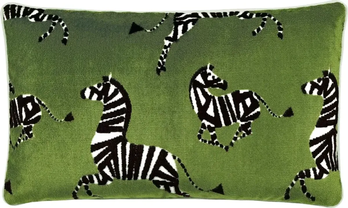Kona Zebra Velvet Lumbar Pillow