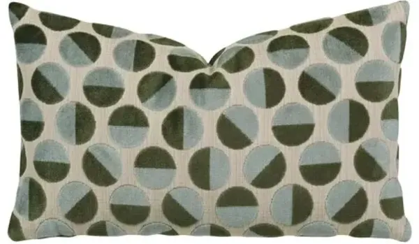 Gigi Geo Velvet Lumbar Pillow