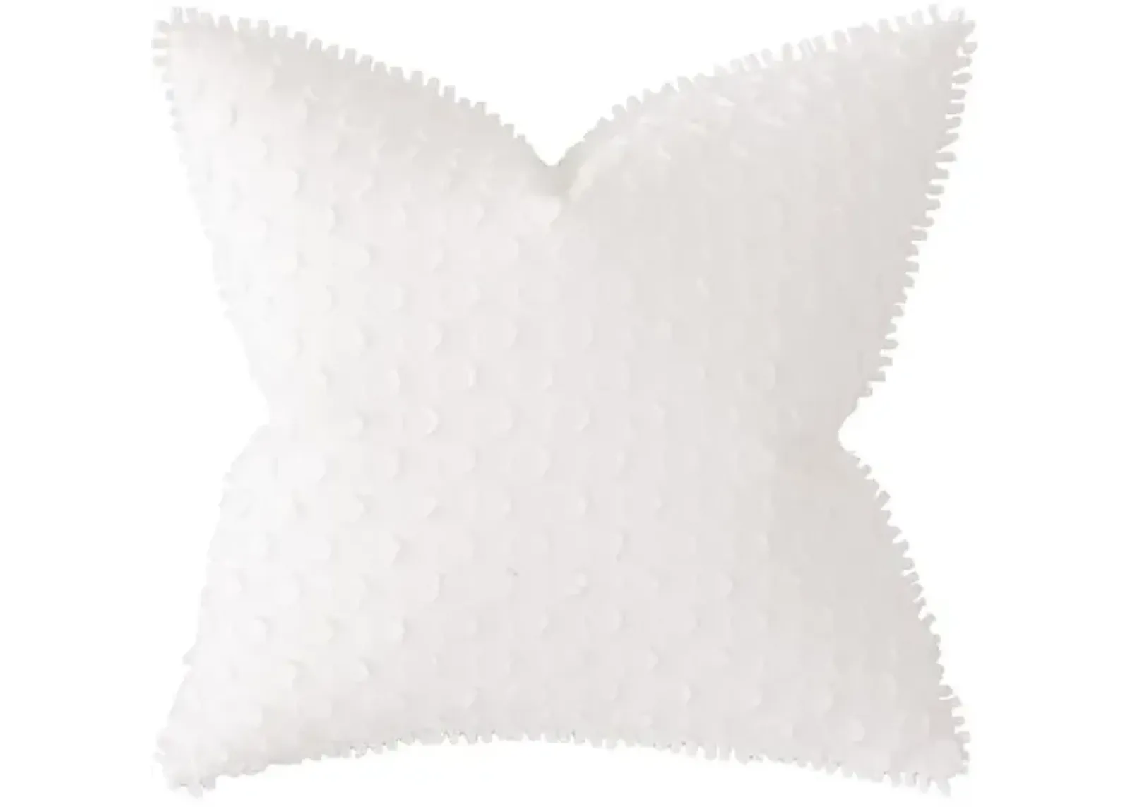 Frenchie Polka-Dot Pillow - White