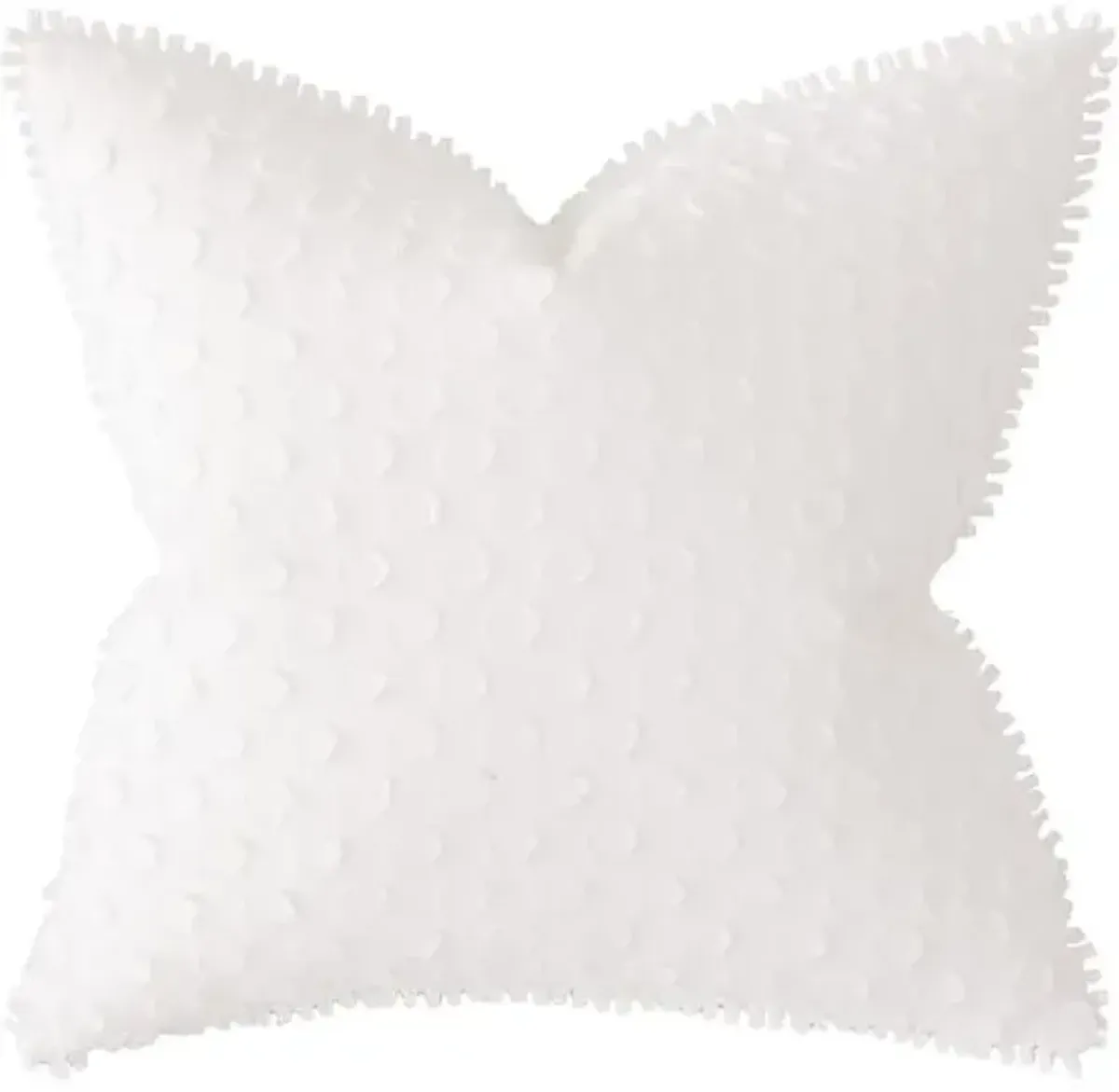 Frenchie Polka-Dot Pillow - White