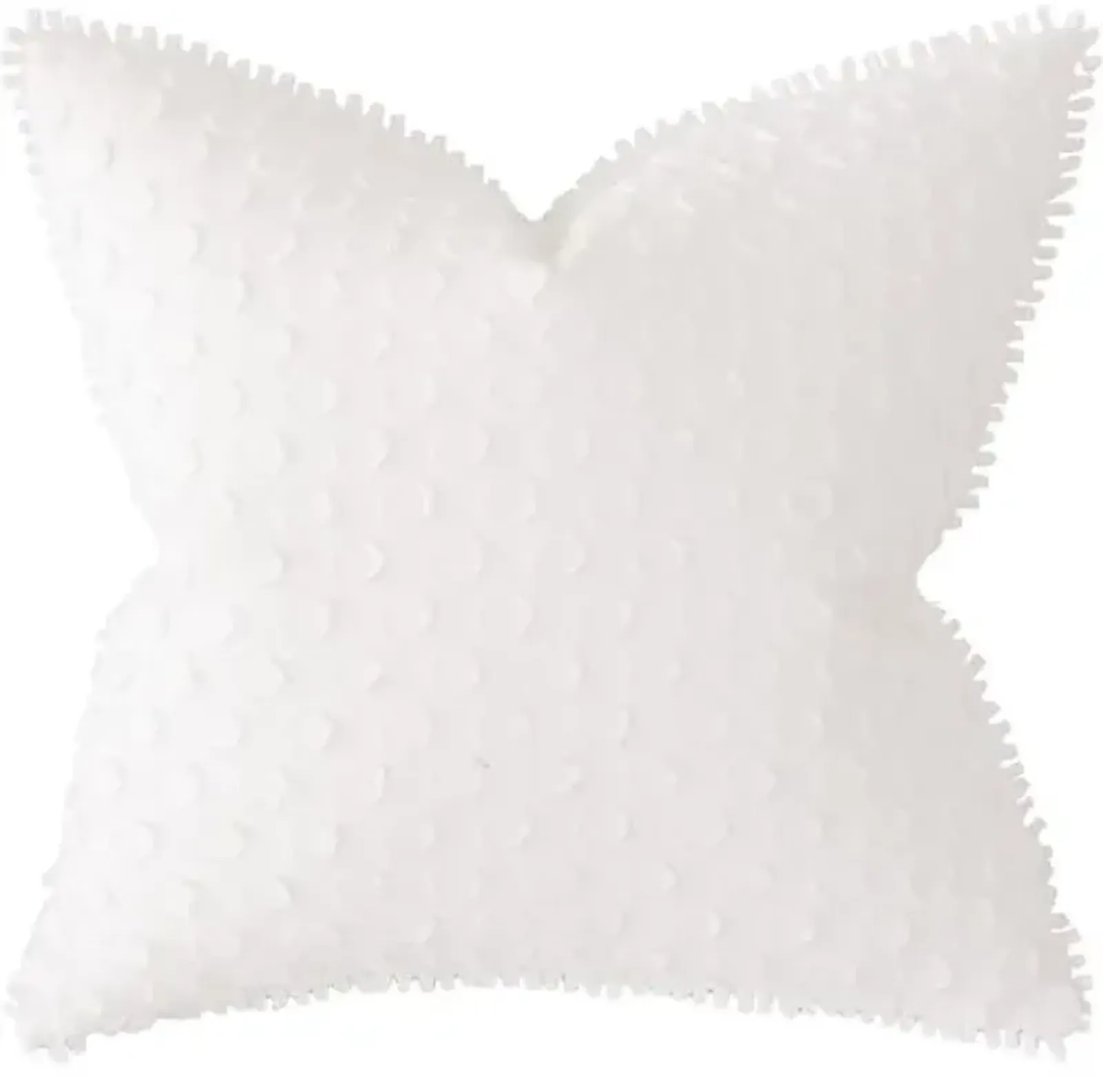 Frenchie Polka-Dot Pillow - White