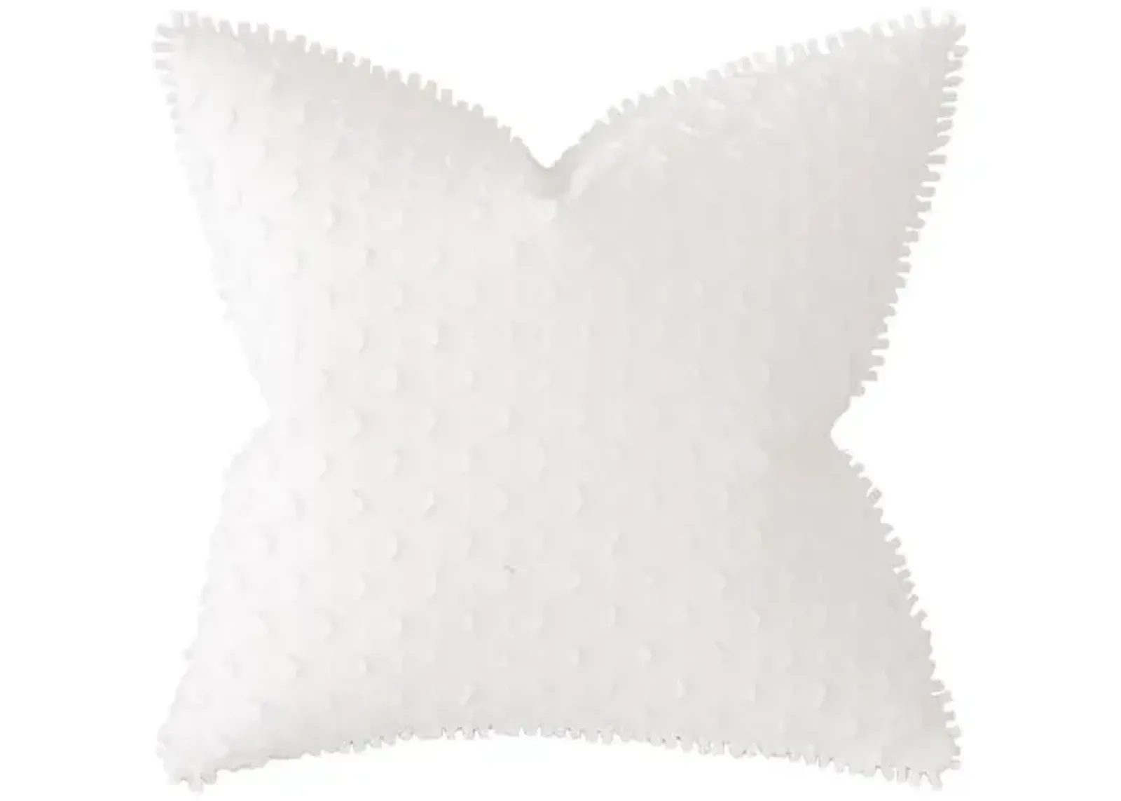 Frenchie Polka-Dot Pillow - White