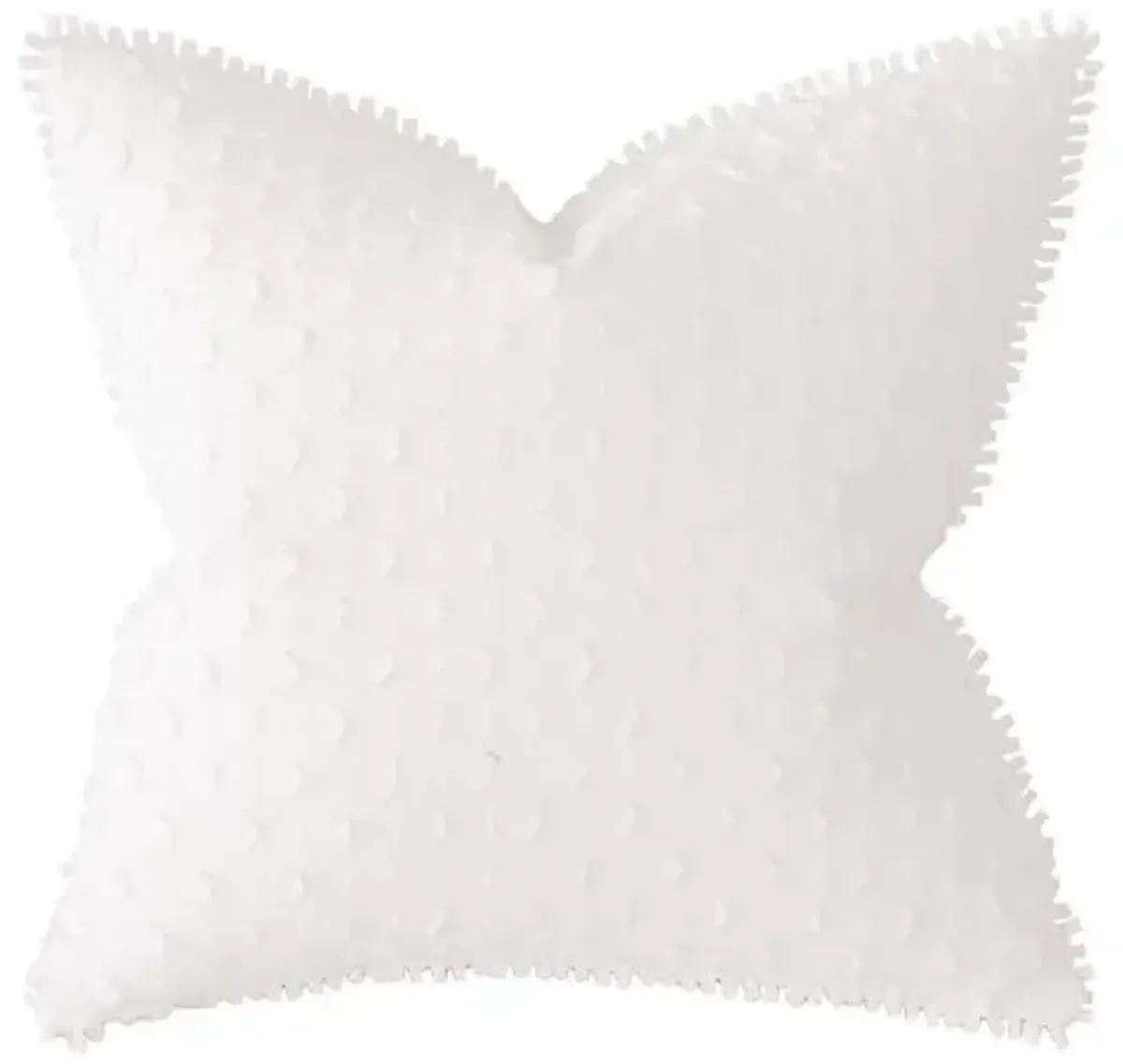 Frenchie Polka-Dot Pillow - White