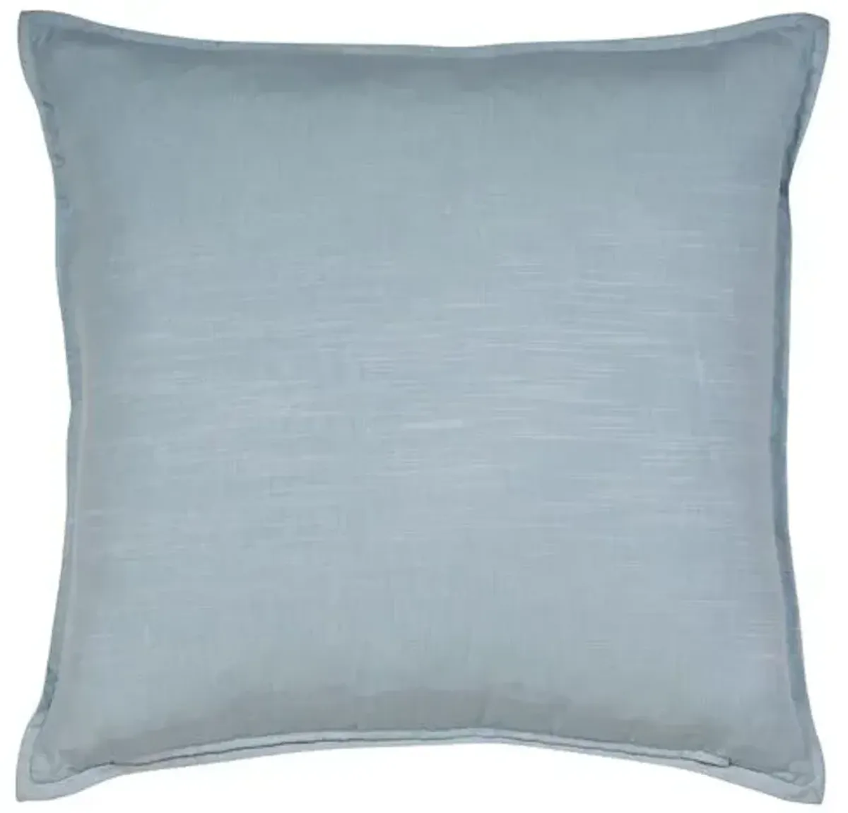 Lotty 22x22 Embroidered Leaf Pillow - Blue/White