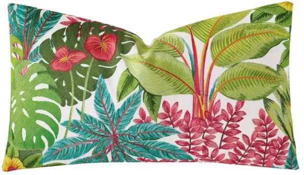 Isla 15x26 Embroidered Lumbar Pillow, Multi