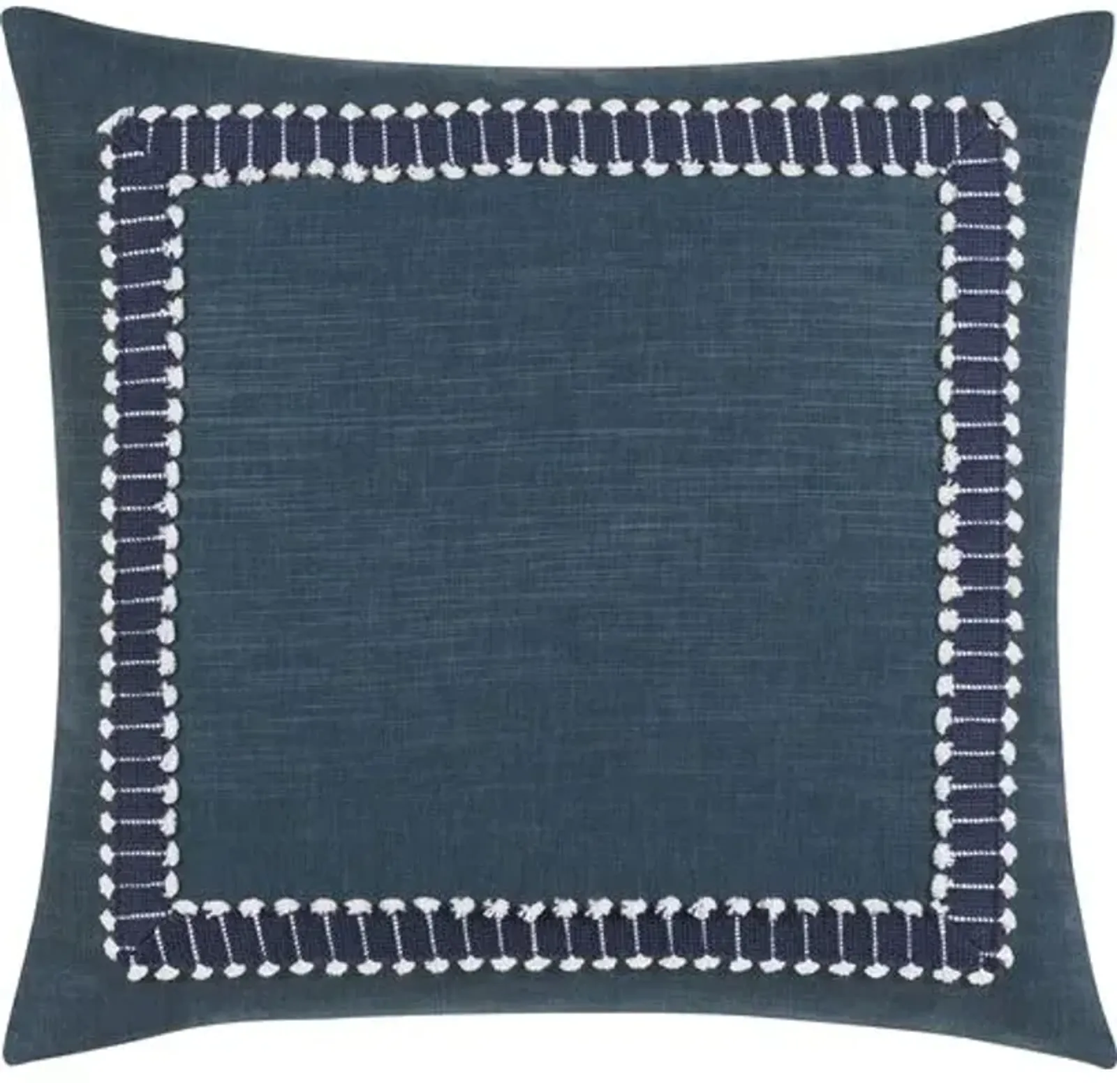 Oceane 20x20 Border Pillow - Navy - Handcrafted