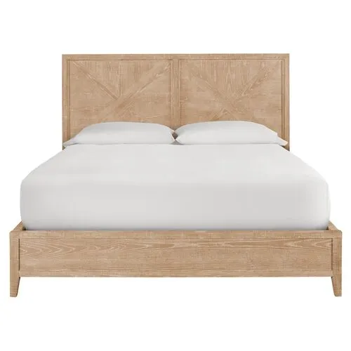 Makena Bed - Rustic Natural Oak - Brown