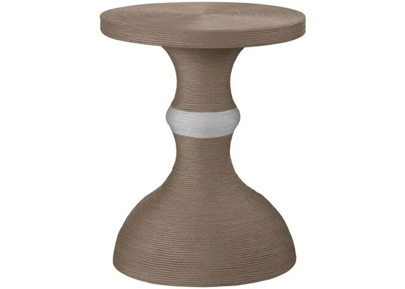 Coastal Living Nani Outdoor Accent Table - Tan Rope - Brown - 22H x 18W x 18D in