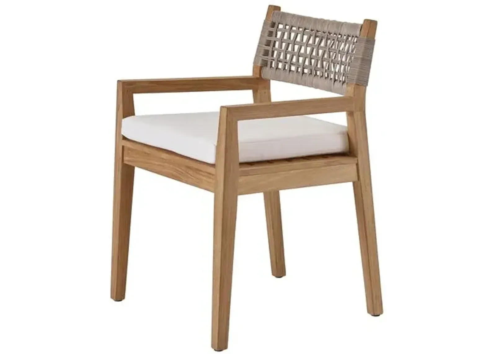 Coastal Living Emerson Outdoor Arm Chair - Natural Teak - Brown