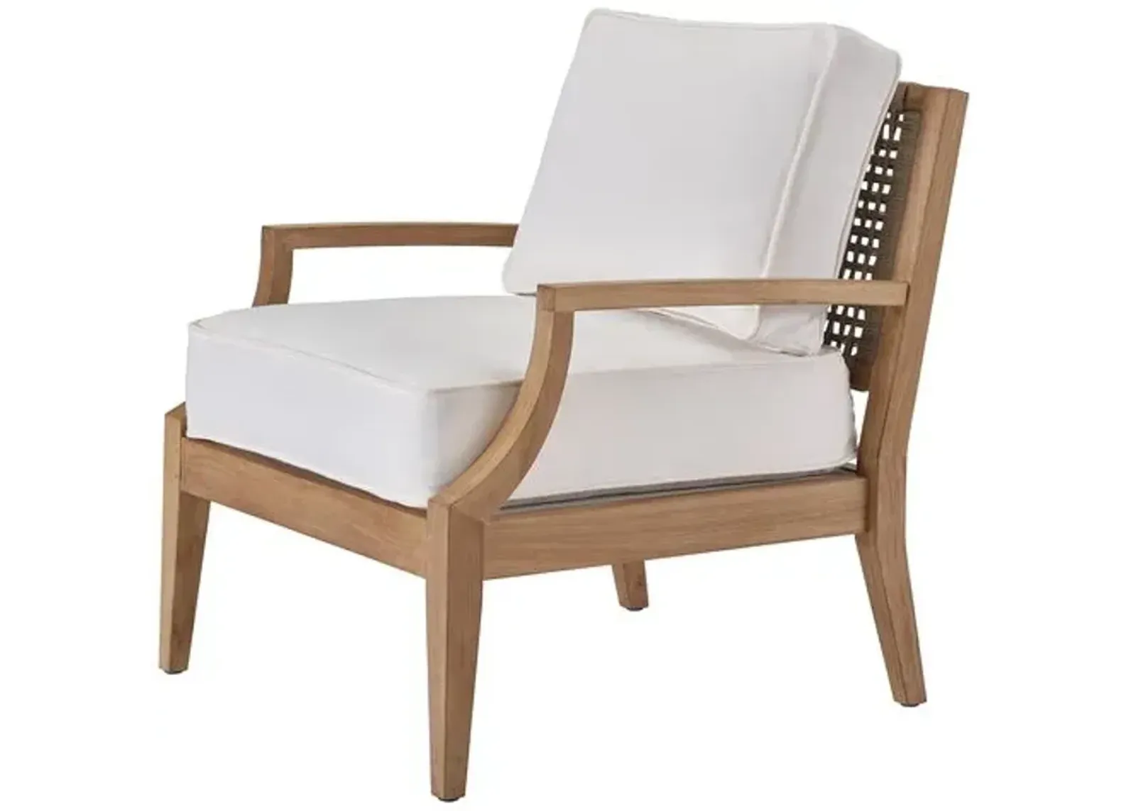 Coastal Living Emerson Outdoor Lounge Chair - Natural Teak/White - Brown