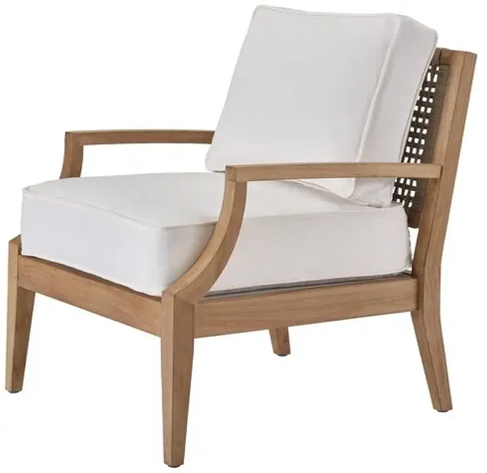 Coastal Living Emerson Outdoor Lounge Chair - Natural Teak/White - Brown