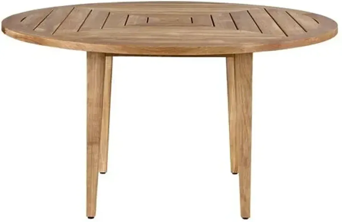 Coastal Living Emerson Outdoor Round Dining Table - Natural Teak